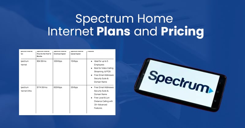 spectrum home internet plan and pricing