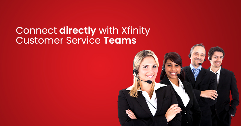 Visual symbolizing direct connection with Xfinity Customer Service Teams, showing the easy access to their professional assistance