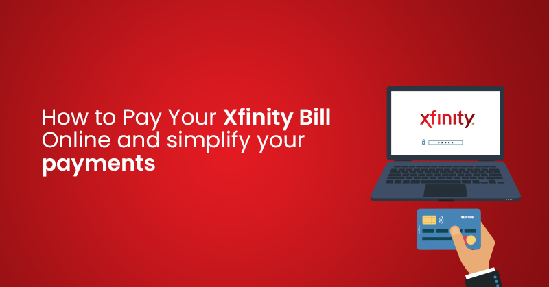 Graphic demonstrating the process of paying your Xfinity bill online, facilitating a simpler, digital method of managing your account