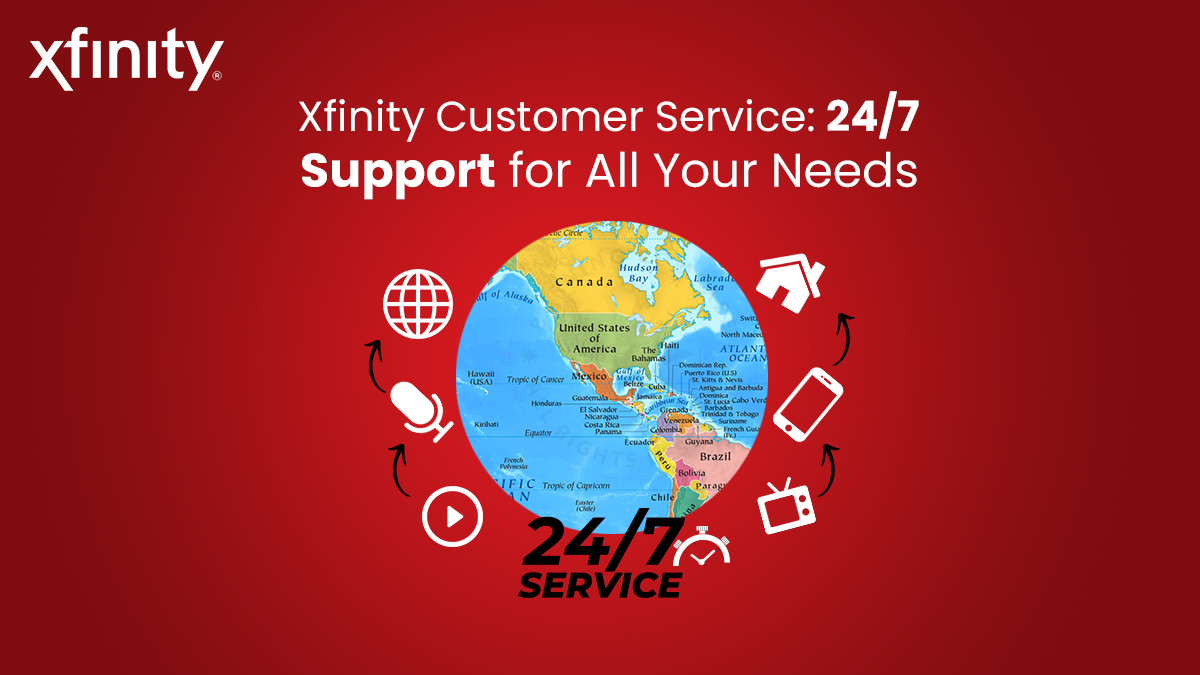 representing Xfinity's customer service, available 24/7 for addressing all customer needs